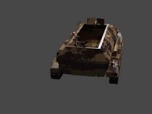 SdKfz 251 forest camooflage Modelo 3D