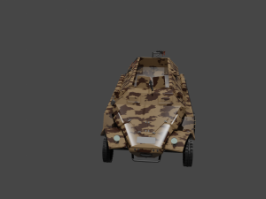 SdKfz 251 forest camooflage Modelo 3D