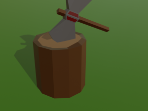 LOW POLY AXE 3D Model