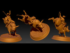 Bull fighting STL - OBJ - ZTL file 3D Print Model