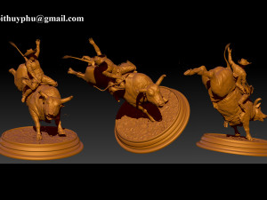 Bull fighting STL - OBJ - ZTL file Model Cetak 3D