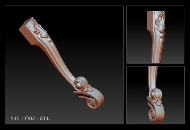 Collection Legs 3d STL Model Relief for CNC Modello di stampa 3D .c4d .max .obj .3ds .fbx .stl .blend 