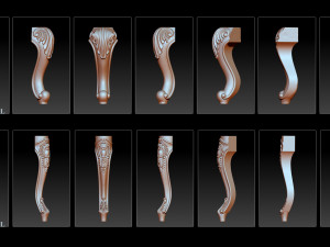 Collection Legs 3d STL Model Relief for CNC Modello di stampa 3D