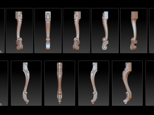 Collection Legs 3d STL Model Relief for CNC Modello di stampa 3D
