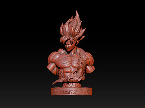 클래식 손오공 흉상 3D 인쇄 가능 모델 3D 프린트 모델