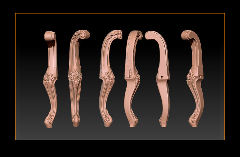 Classic Table and Chair Leg Model Kit 036 3D 打印模型 .c4d .max .obj .3ds .fbx .stl .blend