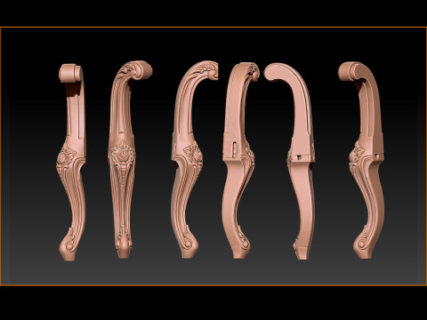 Classic Table and Chair Leg Model Kit 036 3D Print Model