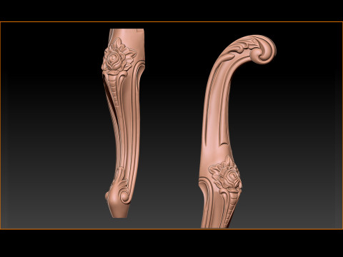 Classic Table and Chair Leg Model Kit 036 3D 打印模型