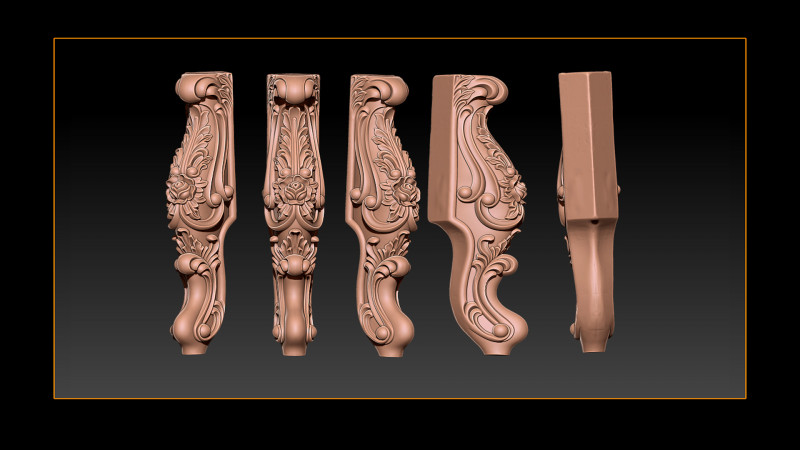 Classic Table and Chair Leg Model Kit -046 3D 프린트 모델 .c4d .max .obj .3ds .fbx .stl .blend