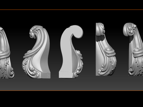 Classic Table and Chair Leg Model Kit -047 3D Принт Модель