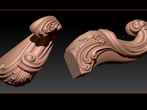 Classic Table and Chair Leg Model Kit -047 3D Принт Модель