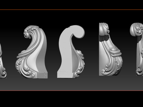 Classic Table and Chair Leg Model Kit -047 3D Принт Модель