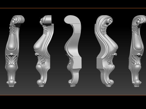 Classic Table and Chair Leg Model Kit - 049 Model Cetak 3D