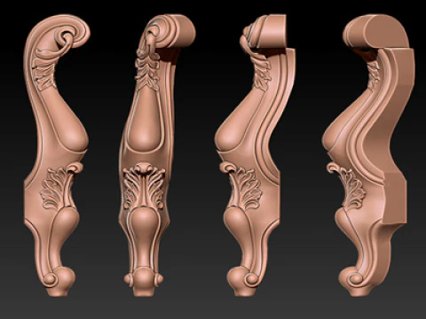 Classic Table and Chair Leg Model Kit - 049 3D Print Model