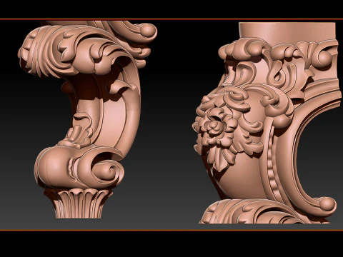 Classic Table and Chair Leg Model Kit - 059 3D Print Model
