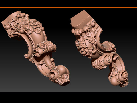 Classic Table and Chair Leg Model Kit - 059 3D Принт Модель