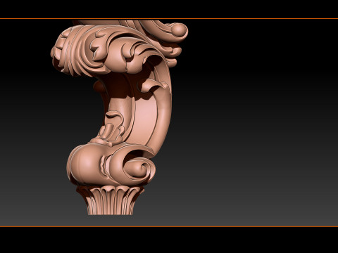 Classic Table and Chair Leg Model Kit - 059 3D Принт Модель
