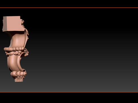 Classic Table and Chair Leg Model Kit - 059 3D Принт Модель