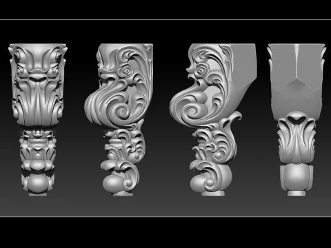 Classic Table and Chair Leg Model Kit - 061 3D Print Model
