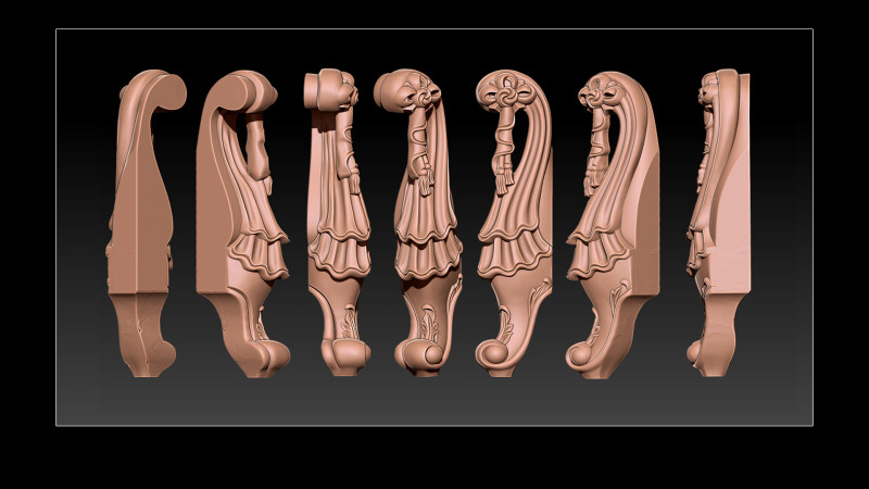 Classic Table and Chair Leg Model Kit 062 Modelo de Impressão 3D .c4d .max .obj .3ds .fbx .stl .blend