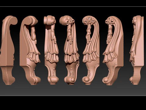 Класичний набір для ніжок столу та стільця 062 3D Принт Модель