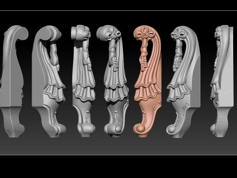 Classic Table and Chair Leg Model Kit 062 Modelo de Impressão 3D