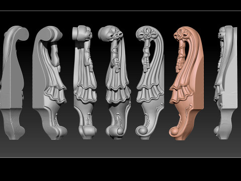 Classic Table and Chair Leg Model Kit 062 Modelo de Impressão 3D