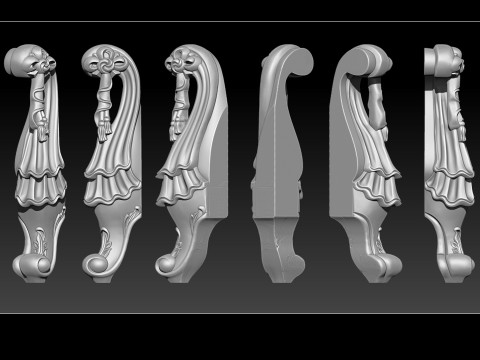 Classic Table and Chair Leg Model Kit 062 Modelo de Impressão 3D