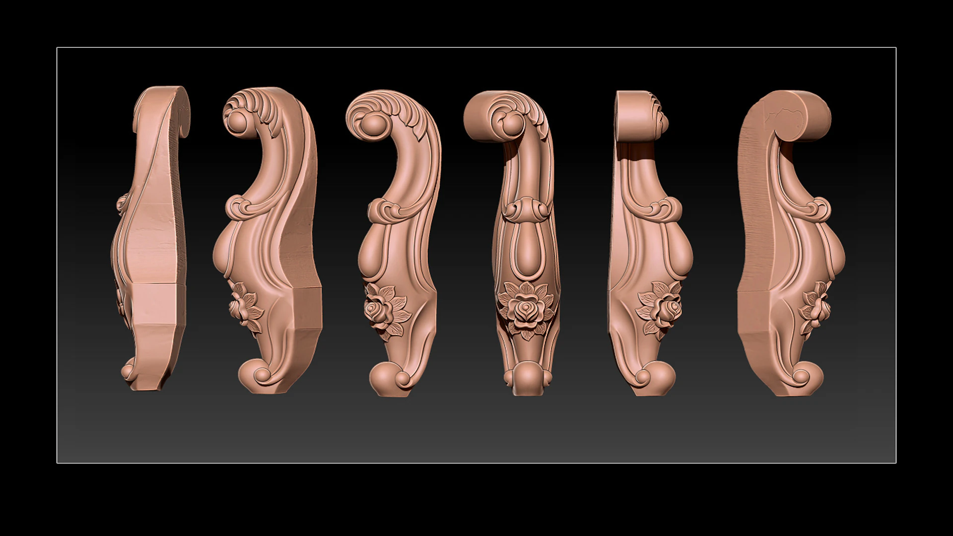 Classic Table and Chair Leg Model Kit -063 3D Print Model .c4d .max .obj .3ds .fbx .stl .blend 