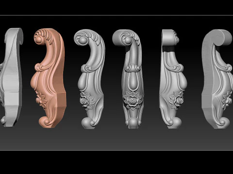 Classic Table and Chair Leg Model Kit -063 3D Print Model