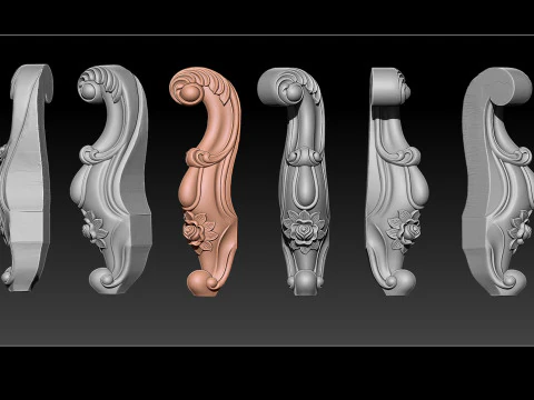 Classic Table and Chair Leg Model Kit -063 3D Print Model