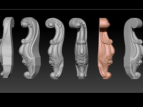 Classic Table and Chair Leg Model Kit -063 3D Print Model
