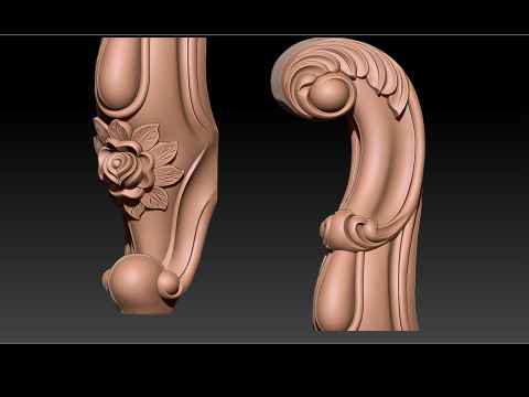 Classic Table and Chair Leg Model Kit -063 3D 프린트 모델