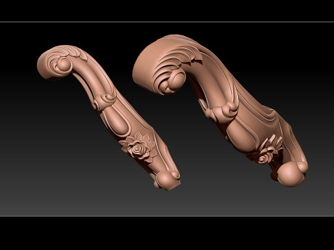 Classic Table and Chair Leg Model Kit -063 3D 프린트 모델