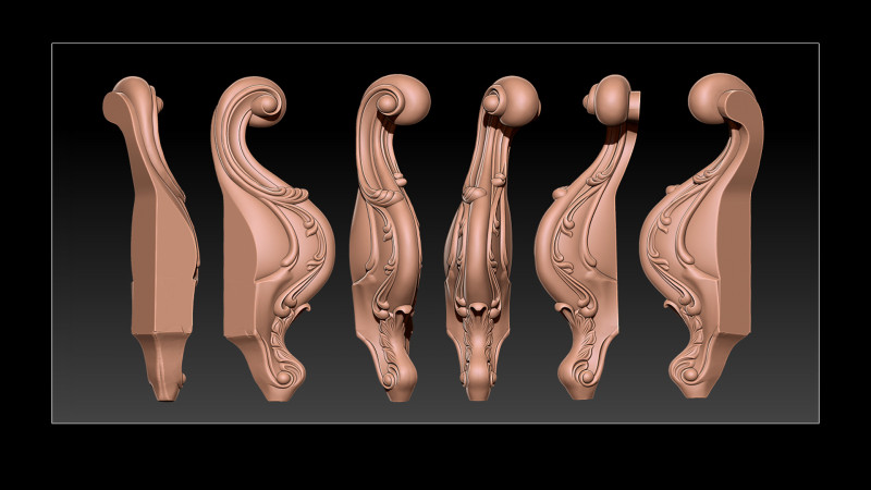 Classic Table and Chair Leg Model Kit - 076 3D 打印模型 .c4d .max .obj .3ds .fbx .stl .blend
