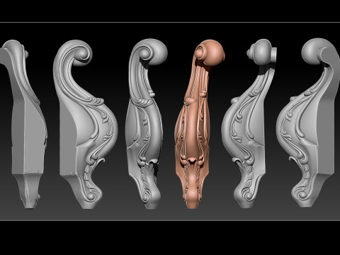 Classic Table and Chair Leg Model Kit - 076 3D 打印模型