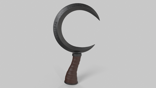 Sickle weapon 3D Model .c4d .max .obj .3ds .fbx .lwo .lw .lws