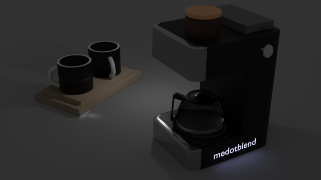 Coffee Machine 3D मॉडल .c4d .max .obj .3ds .fbx .stl .blend 