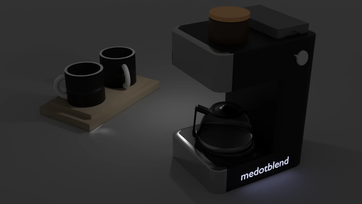 Coffee Machine 3D Model .c4d .max .obj .3ds .fbx .stl .blend