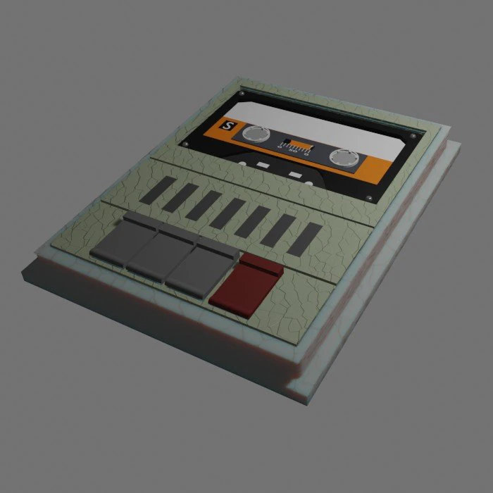 Cassette reader 3D Model .c4d .max .obj .3ds .fbx .stl .blend