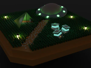 Ufo-Dioram 3D Model