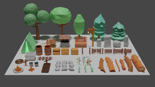 Garden Pack Modèle 3D .c4d .max .obj .3ds .fbx .stl .blend 
