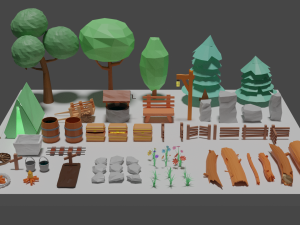 Garden Pack 3D Model