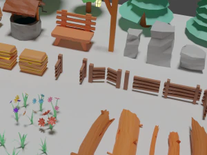 Pacote Jardim Modelo 3D