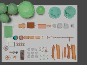 Pacote Jardim Modelo 3D