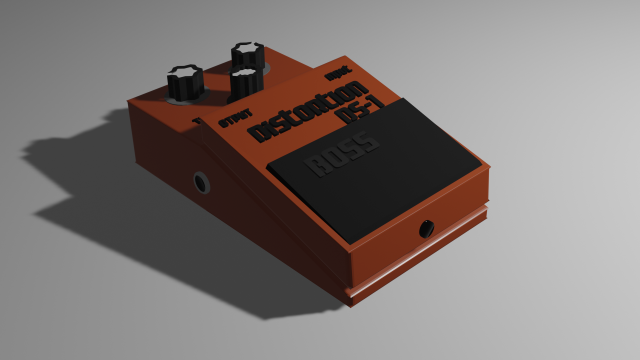 Distorion DS-1 3D Model .c4d .max .obj .3ds .fbx .stl .blend 