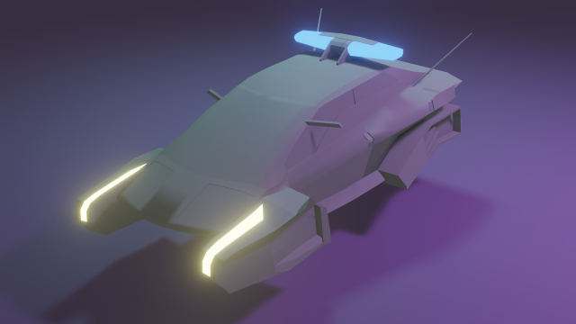 Car police cyberpunk 3D Модель .c4d .max .obj .3ds .fbx .stl .blend 