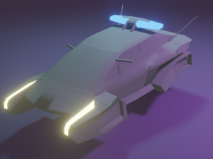 Car police cyberpunk 3D Модель