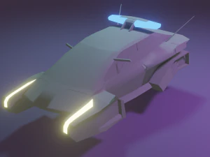 Araba polisi siberpunk 3D Model