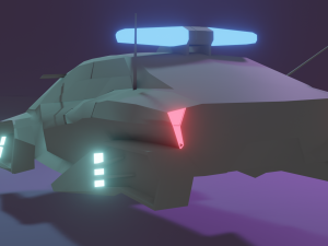 Car police cyberpunk 3D Модель